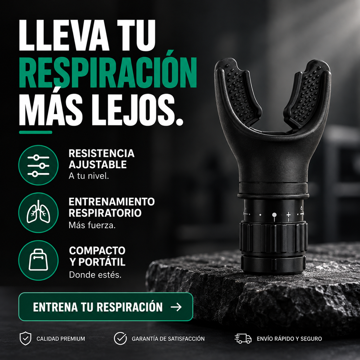 Entrenador Respiratorio de Resistencia Ajustable