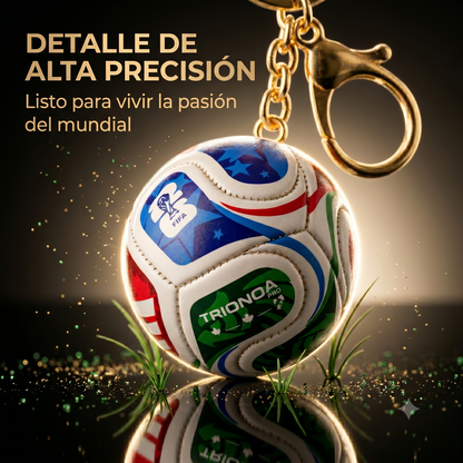 Llavero Oro Balón y Copa Fútbol Oro 18k — El Regalo Perfecto para los Amantes del Fútbol