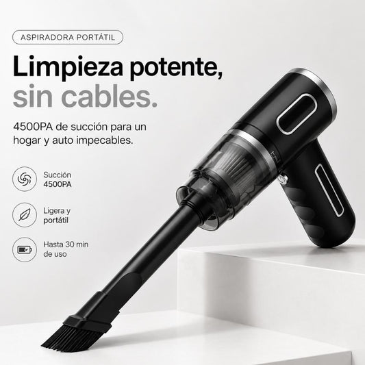 PocketClean™ Aspiradora Portátil Inalámbrica | La forma más rápida de mantener tu auto y tu hogar siempre impecables.